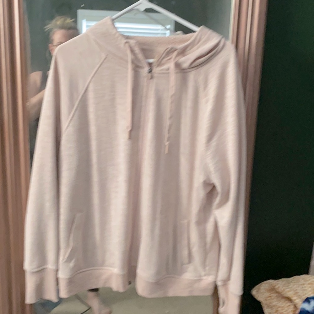 Pink front zip hoodie